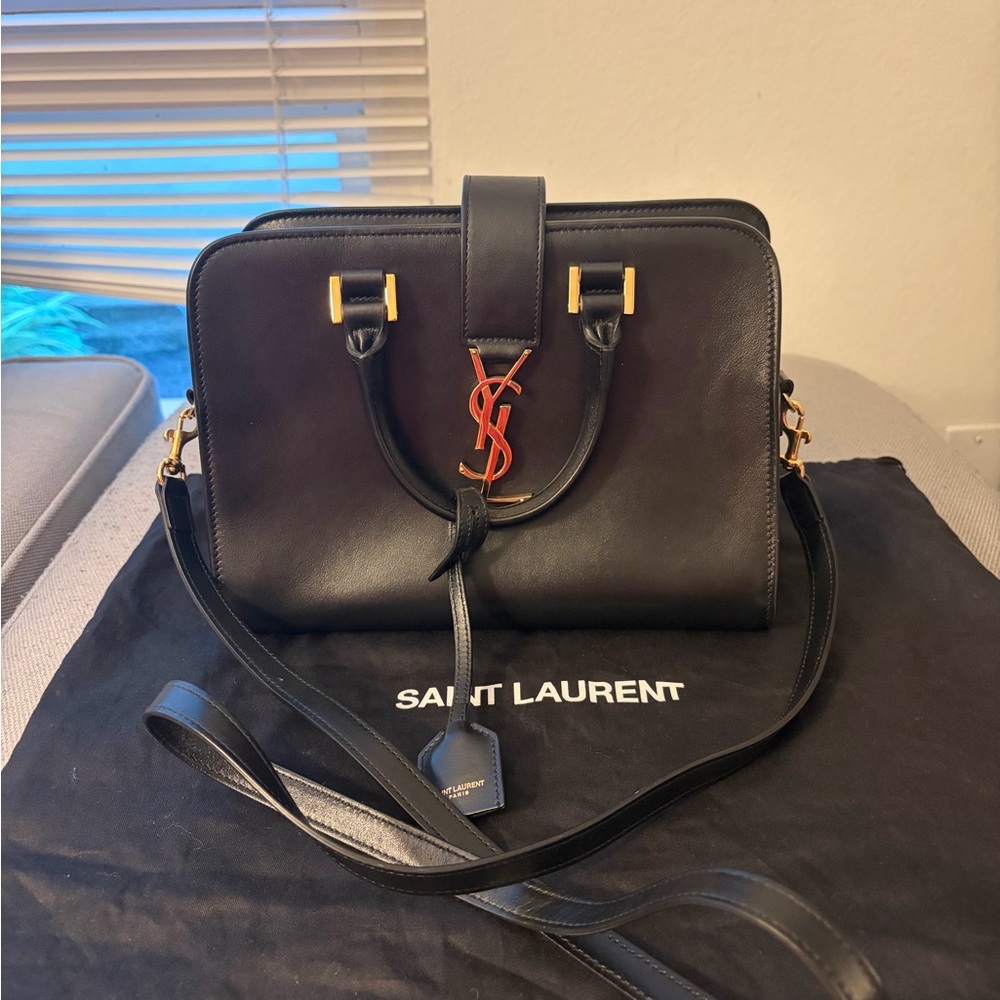Saint Laurent Monogram Cabas Leather
